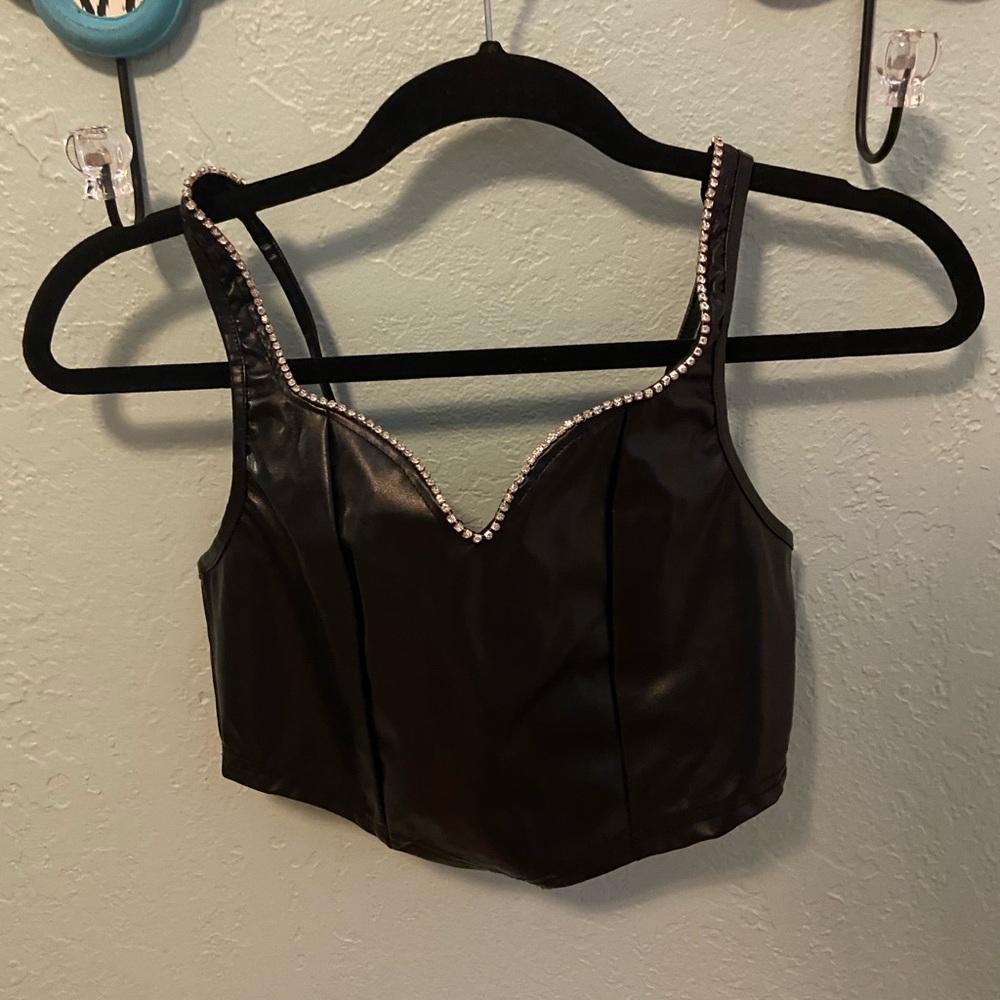 Leather tank top